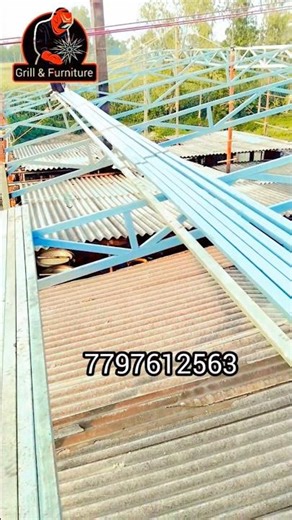 Truss Fabrication Works at. Iron Roof Truss Fabrication. #viral #grill #reels #trending #YouTube