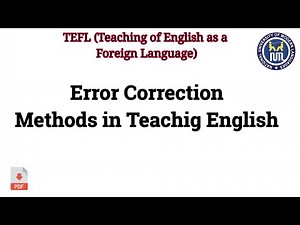 Error Correction in Teaching