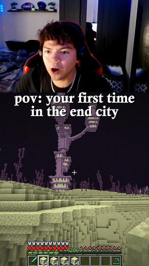 5.5K views · 393 reactions | pov: your first in the end city 勞 #reels #minecraft #minecraftmemes | Krustydavid | Facebook