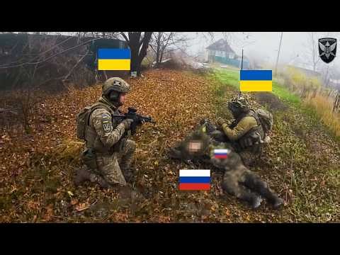 Using CQB Tactics - Ukrainian Azov Troops Suppress Russian Troops Who Broke Through