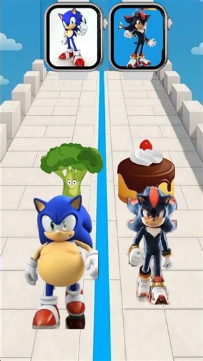 sonic vs Shadow | Funny Sonic Transformation Race Game#Sonic​ #shadow