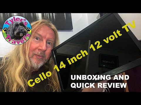 Cello 14 inch tv for our campervan, unboxing and a quick setup and a brief review