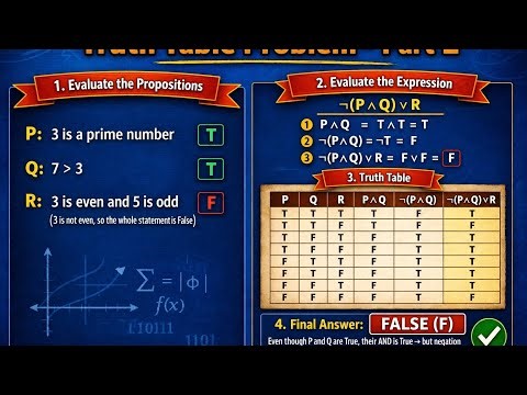 DISCRETE mathematics part2 introduction of logic b.tech and b.sc truth table and numerical