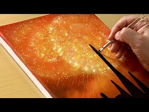 How to draw Fireworks / Acrylic Painting for Beginners / STEP by STEP #313