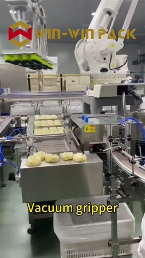 Robot packer with 3 grippers for block handling #robotpacker #packing #machine #shorts