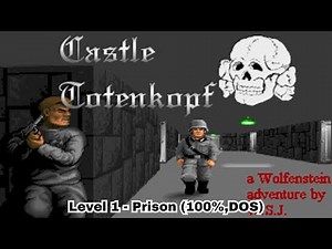 Wolfenstein 3D - Castle Totenkopf (DOS) Level 1 (100%)