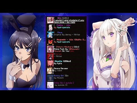 【Minecraft】Top10 Anime WAIFU Texture Packs #3【DL Link】