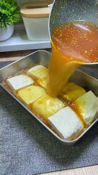 Super soft milk tofu recipe #milktofu #friedtofu #cooking #recipes