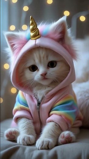 🐱 Magical Unicorn Kitten – The Cutest Fluffy Unicorn Ever! 🦄✨ #CutenessOverload