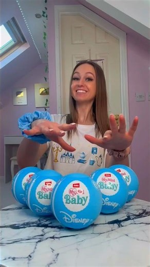 [ASMR] UNBOXING A *NEW* MYSTERY DISNEY MINI BABY CAPSULE!!🥹🎀☁️🩵 (OMG MUST SEE!!😭) #shorts
