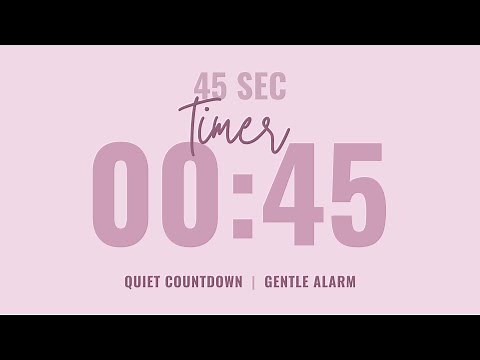 ⌛ 45 Second Quiet Countdown Timer ⏰ Gentle Alarm 💗 Aesthetic Pastel Pink
