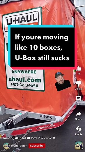 One of the worst ways to move have to be to do it yourself U-box made by U-Haul. Let me explain, this thing holds 257 ft.³ that’s literally less than a studio apartment, as a matter fact it cannot even hold a king size bed or three seat sofa. There is literally no sectional couch in the world that would fit into this thing… so if you’re moving just boxes are absolutely nothing maybe this is the move but to me 257 ft.³ is such a small space that this has absolutely no value to family moves. ##Mov