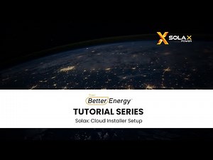 Solax: Cloud Installer Setup