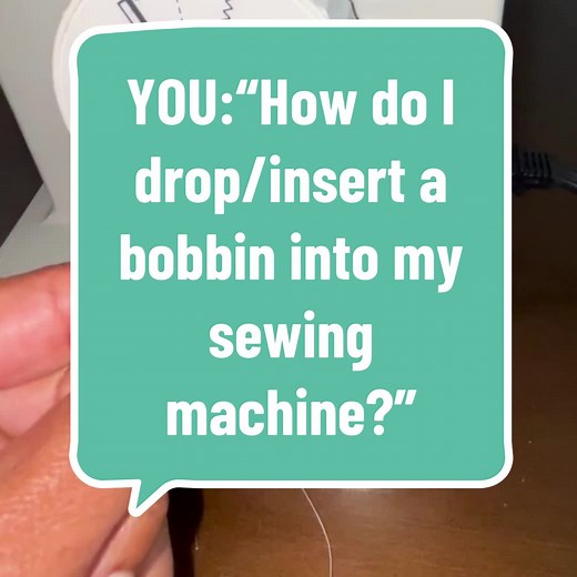 Let’s drop/insert our bobbin into our sewing machine… in a few Quick…Easy…Clear steps. (The Singer 4411 Sewing Machine)-The BEST machine for beginners! #beginnersewing #singersewingmachine #sewingmadesimple #sewingmachinebobbin