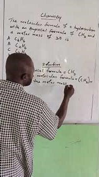 Molecular Formula Calculation #chemistry #education
