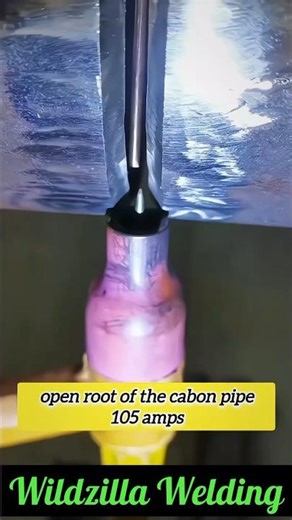 TIG Welding Open Root Carbon Pipe at 105 Amps | Wildzilla Welding #TIGWelding #PipeWelding #Welding