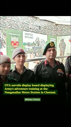 OTA unveils display boards displaying Army's adventure training at the Nanganallur Metro Sta #shorts