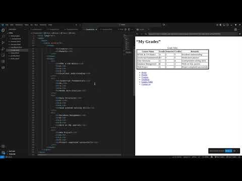🧾 Grade Page – Student Portal Website
