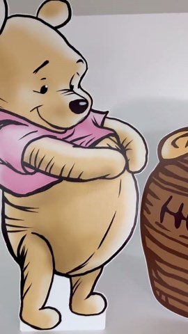 Pink Winnie the Pooh First Birthday Backdrop, Large Tree Cutout, 1st Birthday Decoration, Baby Shower, Pooh and Friends Cutouts - Etsy