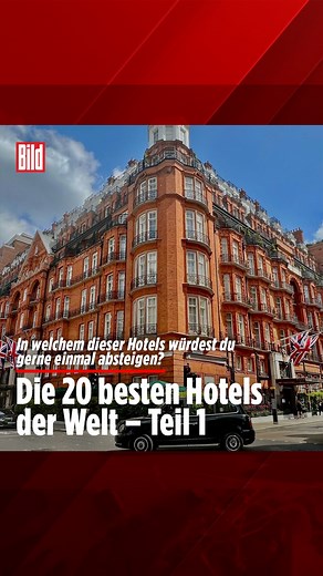 „The World’s 50 Best Hotel 2023“ hat die besten Hotels der Welt gekürt. Wir zeigen dir Platz 20 bis 11. In welchem dieser Hotels würdest du gerne einmal übernachten? #Hotel #Europa #Italien #Asien #England #London #Singapur #Urlaub #Reisen | Bild