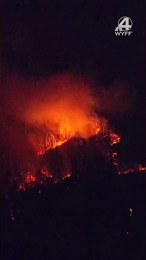 Aerial view of the Table Rock Complex fire early Thursday morning from Sky 4 #southcarolina