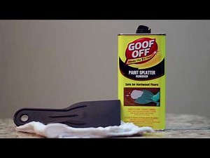 Goof Off Paint Splatter for Hardwood