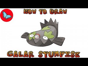 How To Draw Galar Stunfisk Pokemon | Drawing Animals