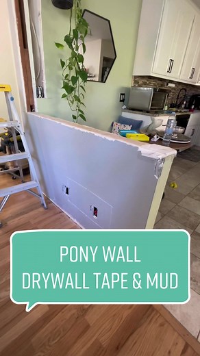 Pony Wall Drywall Tape & Mud - DIY Home Improvements