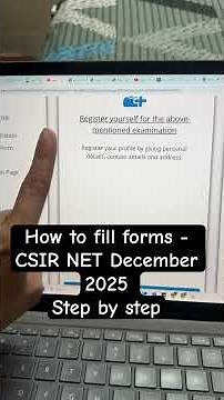 How to fill CSIR NET December 2025 forms ? step by step guide #csirnet