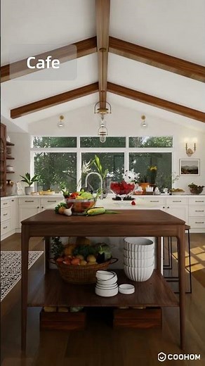 One kitchen, modern x farmhouse in 15s with Coohom✨