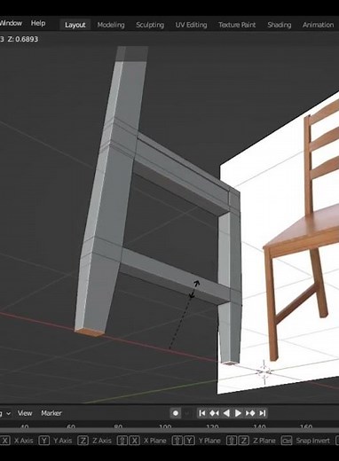how to make a chair in 1 minute in blender( lazy tutorial )