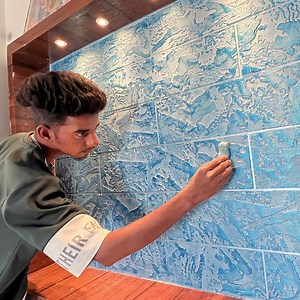 333K views · 5.5K reactions | Long bricks wall texture design making | Daya painting works | Facebook