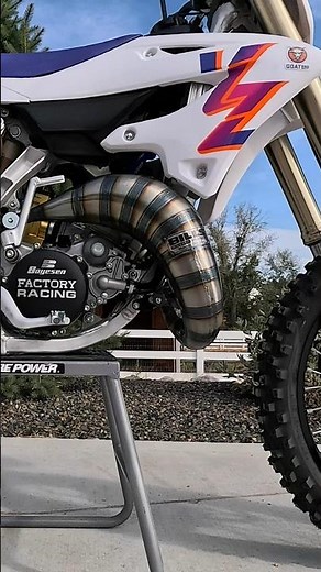 Sweet sound of Bill's Pipes on 2024 Yamaha YZ125 50th Anniversary Edition. Factory Look.