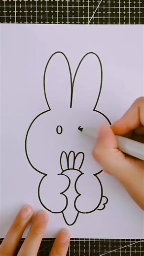 Drawing easy rabbit 🐰 #drawing #easy #kids #rabbit #art #marker