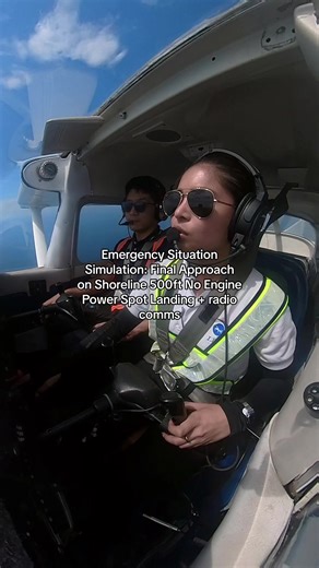 simulating/practicing emergency situations ✊🏻💖🤗 #studentpilot #pilot #aviation #emergencylanding #femalepilot | steffdetorres