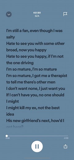 SZA - Kill Bill Full Song Lyrics