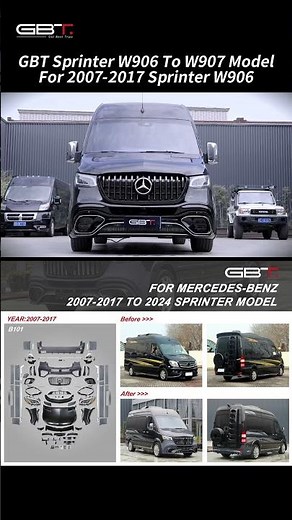 GBT Design Mercedes Sprinter van W906Model Upgrade Body Kit #bodykit #upgrade