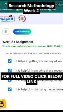 NPTEL Research Methodology Week 2 Assignment Answers | noc26-ge79 | IIT Madras