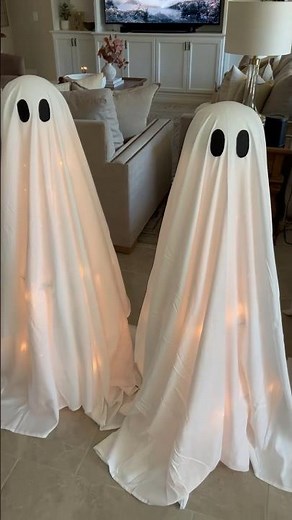 Tomato cage ghosts #homedecor #diy #halloweendiy #diydecor