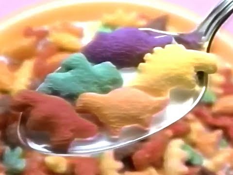 Ralston Purina Company Dinersaurs Cereal 1988 TV Commercial HD