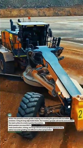 Massive Motor Grader Leveling Road Surface | #MotorGrader #RoadConstruction #HeavyEquipment