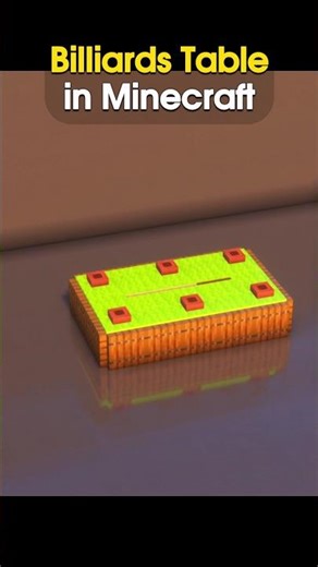 Billiards Table 🤯 in Minecraft 🔥 #shorts #minecraft