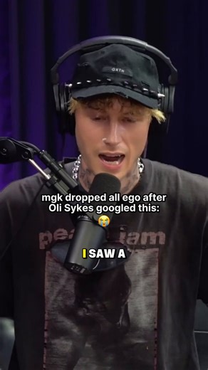 mgk dropped all ego after Oli Sykes of Bring Me the Horizon did the googling at Rock am Ring in Germany. "I saw a band's name on the door and I was like, 'That's the people that were talking sh- about me.' I bust in the door and I'm like, 'Let's say it now. I want all the smoke' … I'm like grabbing their snacks … I go back to the room, and I'll never forget — Oli looks up on Google like, 'Has this band ever talked sh- about mgk?' He's like, 'They've never said - anything' … That's why I love thi