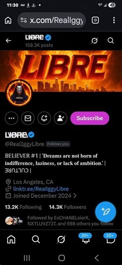 Huge shoutout for my friend @RealIggyLibre If you want an interactive person to follow he is your man.Hit that follow button. You will be glad you did!