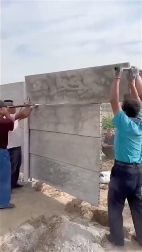 Installation process of cement board fence