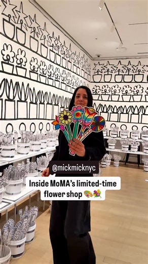 MoMA Family Festival is happening now in NYC 🎨💐 @themuseumofmodernart 🥰 One of the most magical installations inside the museum right now is A Line Florist by Anna Bruder of A Line Art ✏️ The entire flower shop is hand-painted in black and white and kids can color their own flowers and take them home forever 🌈 It’s part of MoMA’s Family Festival Color Play with art-making stations, gallery activities, films and more happening throughout the museum 🖍️🎬 📍 Museum of Modern Art NYC (11 W 53rd