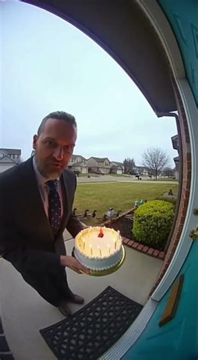 Your neighbor brought you a cake.
