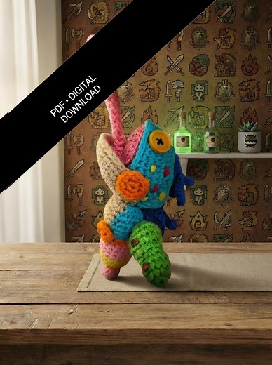 Pukei-pukei Amigurumi Crochet Pattern | Monster Hunter Inspired PDF Tutorial - Etsy