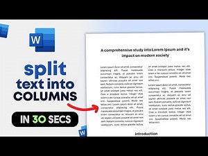 How to Split Text into Two Columns in Word (Simple Guide)