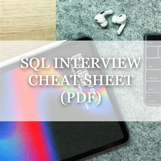 SQL Interview Cheat Sheet 2026 | Joins, Ctes, Window Functions, Common Queries | Data Analyst & Data Engineer Prep PDF Download - Etsy